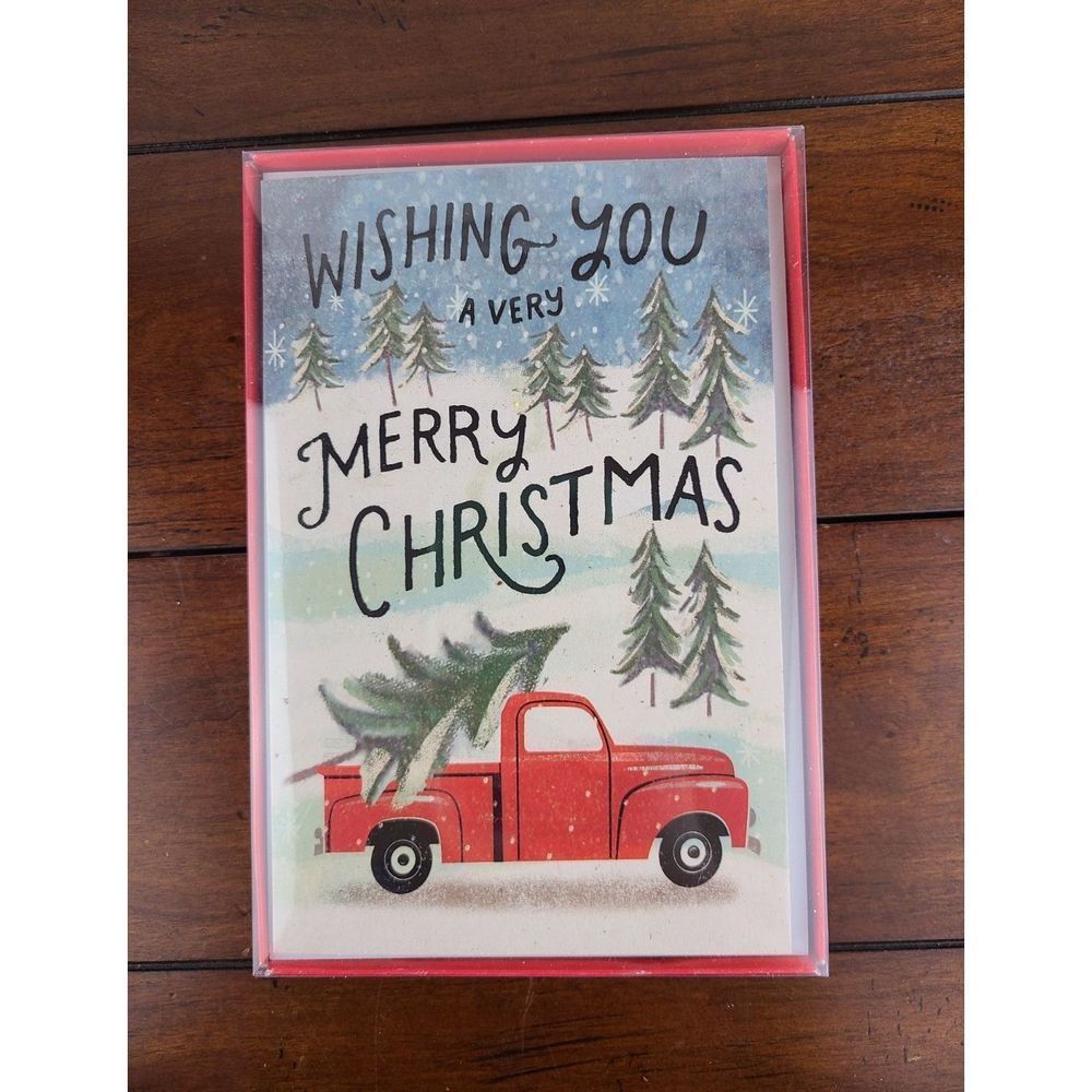 American Greetings Merry Christmas cards and envelopes.